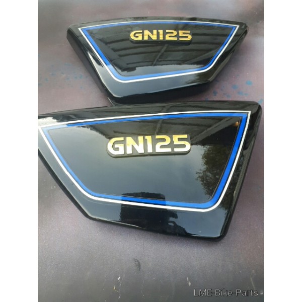 Suzuki GN125 Set Of Side Casing Black