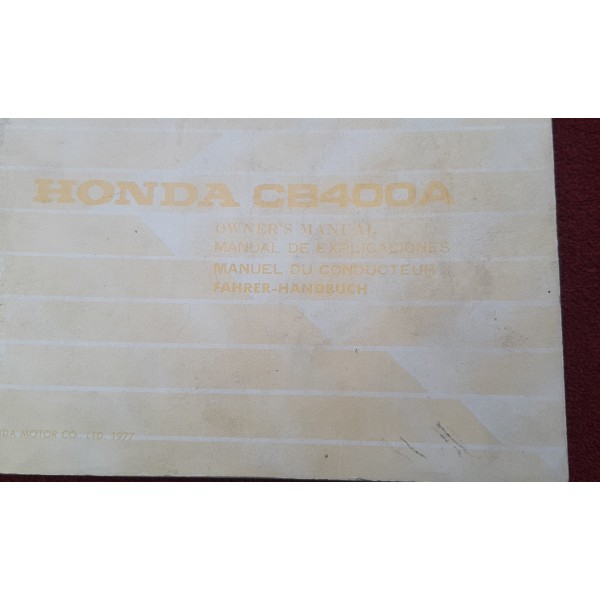 Honda CB400A Owners Manual