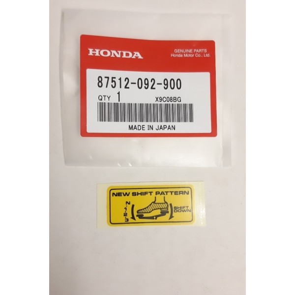 Honda 87512-092-900 Gear Stick Sticker